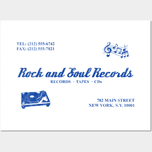 Rock and Soul Records (all blue print) Posters and Art